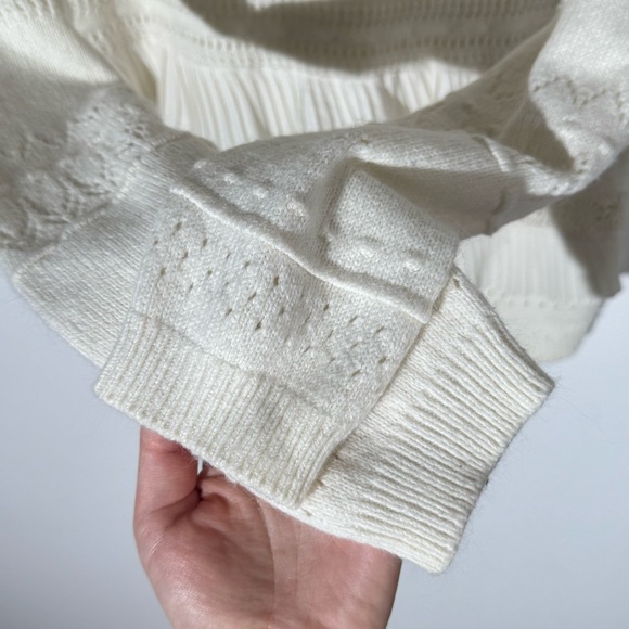 Sezane White Crew Neck Sweater - Picture 8 of 14